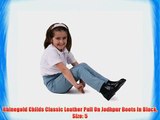 Rhinegold Childs Classic Leather Pull On Jodhpur Boots In Black Size: 5