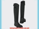 Toggi Calgary Long Leather Riding Boot With Full Zip Wide Leg Fitting In Black Size: 5 (EU