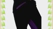 Ladies Womens Padded Horse Riding Yard Stable Two Tone Stretch Jodhpurs Black/Purple Size 26
