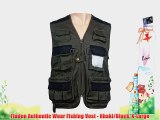 Fladen Authentic Wear Fishing Vest - Khaki/Black X-Large