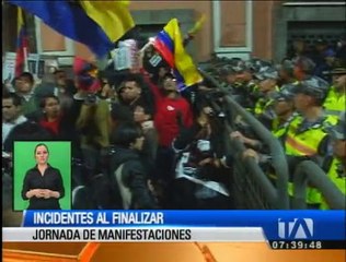 Télécharger la video: La jornada de manifestaciones de este jueves terminó con incidentes