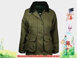 Countrywear Womens Derby Wool Branded British Made Quilted Fitted Waterproof Windproof Breathable