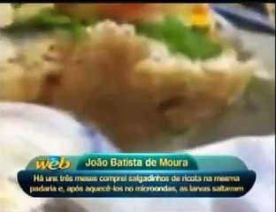 Larvas na comida