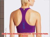 Zumba Fitness Women's B-B Sports Bra - Cut and Paste Purple Medium