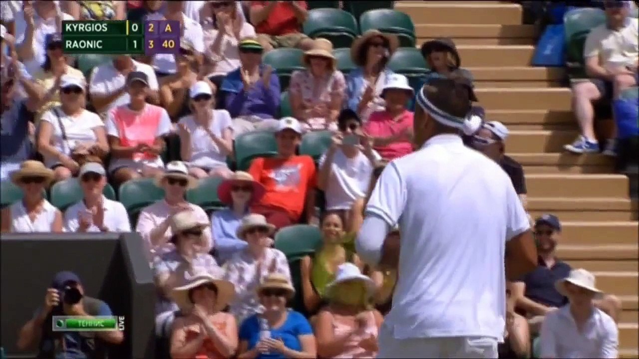 Nick Kyrgios vs Milos Raonic - Wimbledon 2015 Highlights