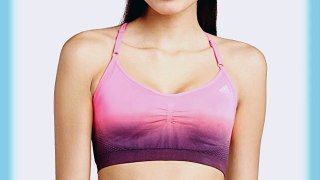 adidas Women's Adipure Bra - Neon Pink/Rich Red Medium