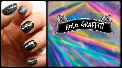 Holo Graffiti - Tutorial nail art
