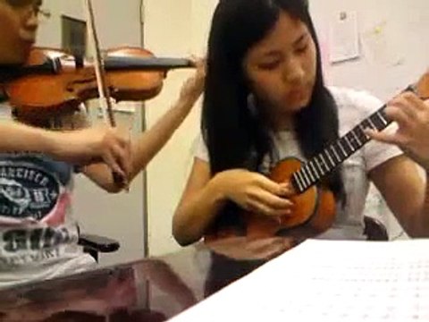 Canon in D 合奏成 Canon in XD (Ukulele Violin duet)
