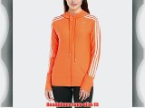 adidas Women's Clima Training Core 3-Stripes Hoodie Sweatshirt - Semi Solar Red/White X-Small