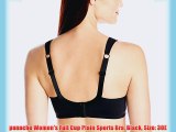 panache Women's Full Cup Plain Sports Bra Black Size: 30E