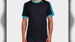adidas Men's Clima Training Short Sleeve Shirt - Black/Solar Blue/Matte Silver Medium