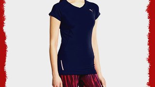 Puma Women's Running Pure Fitted Short Sleeve T-Shirt - Blue Print Small/Size 10