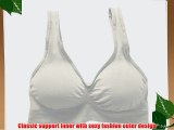 UUstar? Women's Padded Support Sports Bra Top for Excercise Running Cycling Yoga Run (White