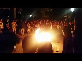 JUMPING OVER FIRE GONE WRONG