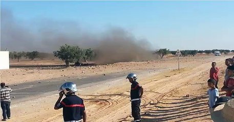 عاجل وحصري :o : أولى صور إنفجار أنبوب الغاز الطبيعي في مدنين دون خسائر بشرية ....
