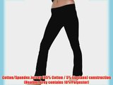 Colours Apparel Crystal Cotton Spandex Jersey Yoga Pant Sport Trouser (Medium Black)