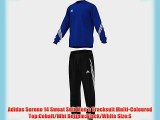 Adidas Sereno 14 Sweat Suit Men's Tracksuit Multi-Coloured Top:Cobalt/Wht Bottom:Black/White
