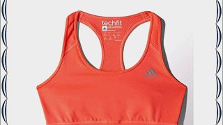 adidas Sport Performance Women's TF Bra Red Size Small 82% polyester and 18% elastane.