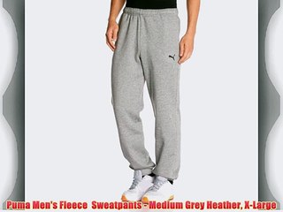 Puma Men's Fleece  Sweatpants - Medium Grey Heather X-Large
