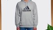 adidas Men's Essentials Logo Hooded French Terry Sweatshirt - Medium Grey Heather/Black Large