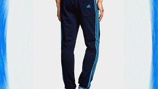 adidas Men's Essentials Lineage Closed Hem Trousers - Collegiate Navy/Solar Blue  X-Large