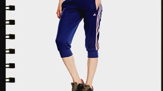 Adidas Women's Sport Essentials 3-Stripes 3/4 Trousers - Night Sky/Light Flash Red X-Small