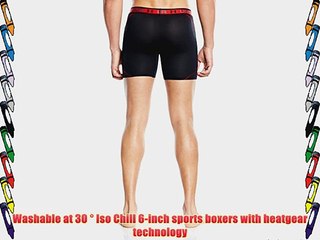 Under Armour Men's Iso Chill 6-Inch Sports Boxers - Black/Red/Graphite  X-Large