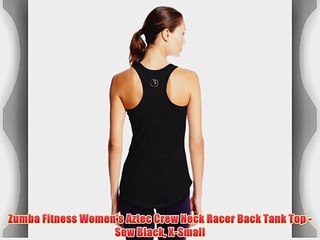 Zumba Fitness Women's Aztec Crew Neck Racer Back Tank Top - Sew Black X-Small