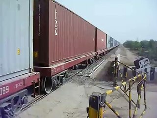 Pakistan Railways 8308 long hood mode with dead Alco 5124 02.07.11.AVI