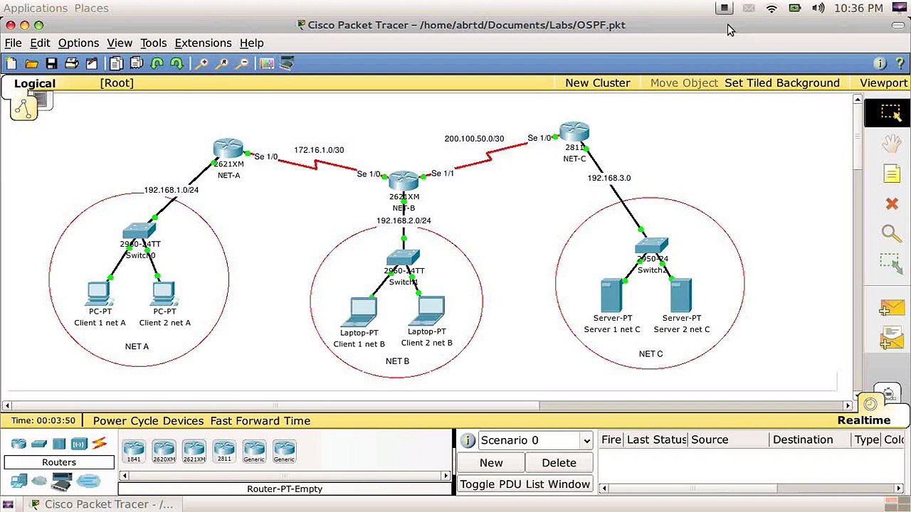 How to configure  OSPF on Cisco Packet Tracer