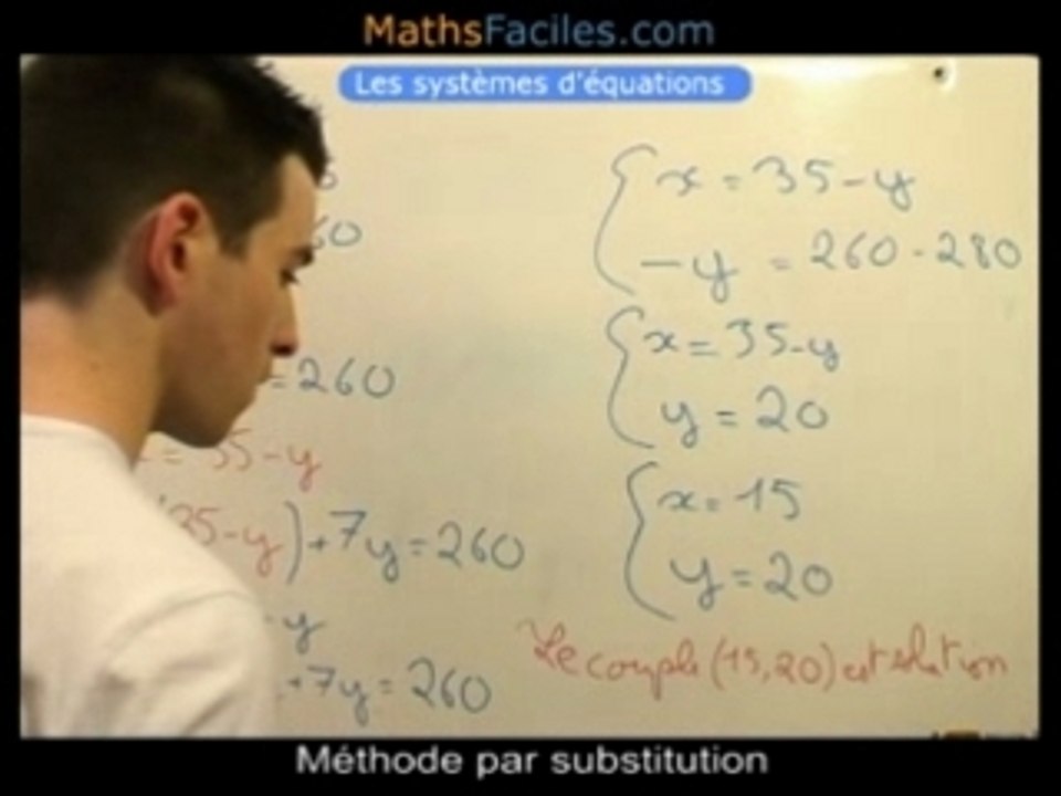Systèmes d'équation - 3ème - Maths Faciles