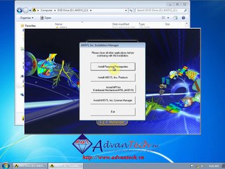 Installation of ANSYS 12.1 on Windows 7