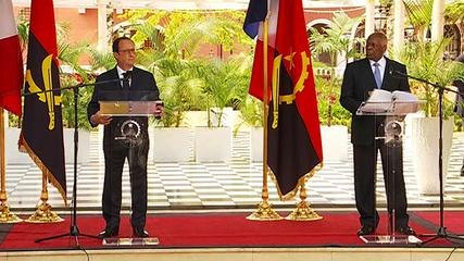 Point presse au Palais présidentiel de Luanda