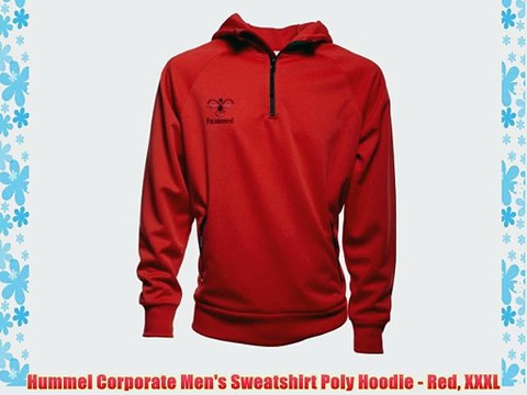 Hummel Corporate Men's Sweatshirt Poly Hoodie - Red XXXL