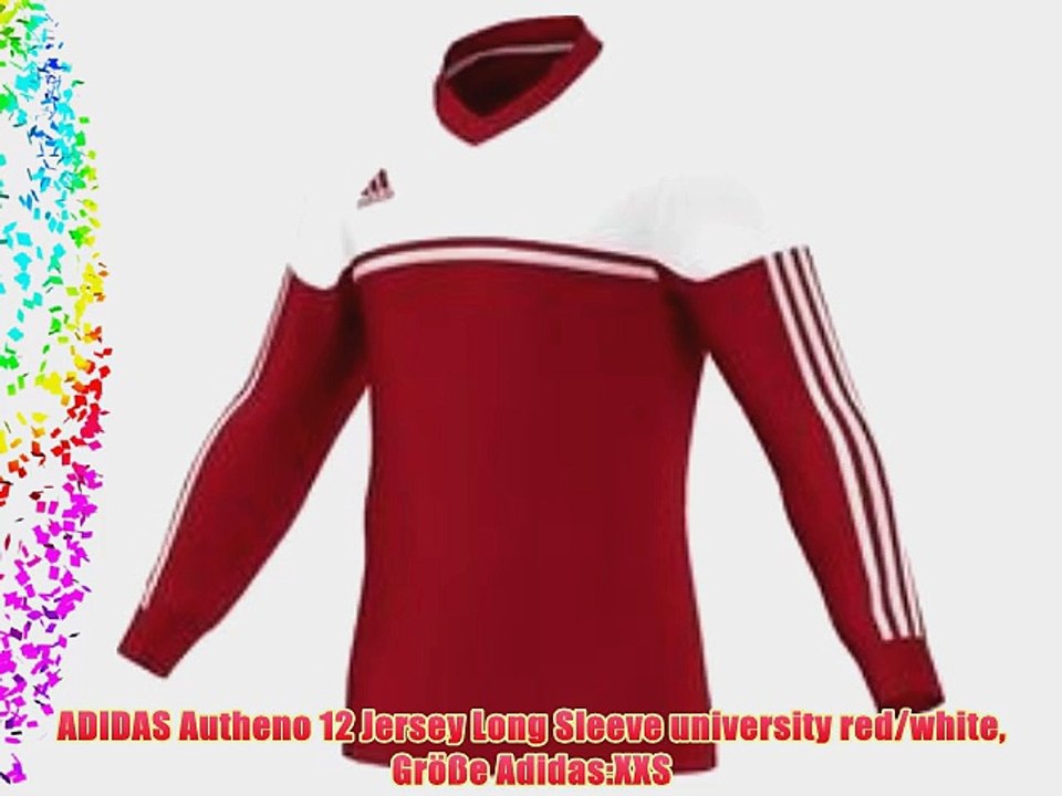 ADIDAS Autheno 12 Jersey Long Sleeve university red/white Gr??e Adidas:XXS  - video dailymotion