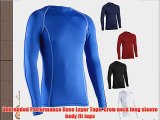 i-sports Base Layer Top Adult Unisex Long Sleeve Sport Compression Fit Tops Royal XXXL