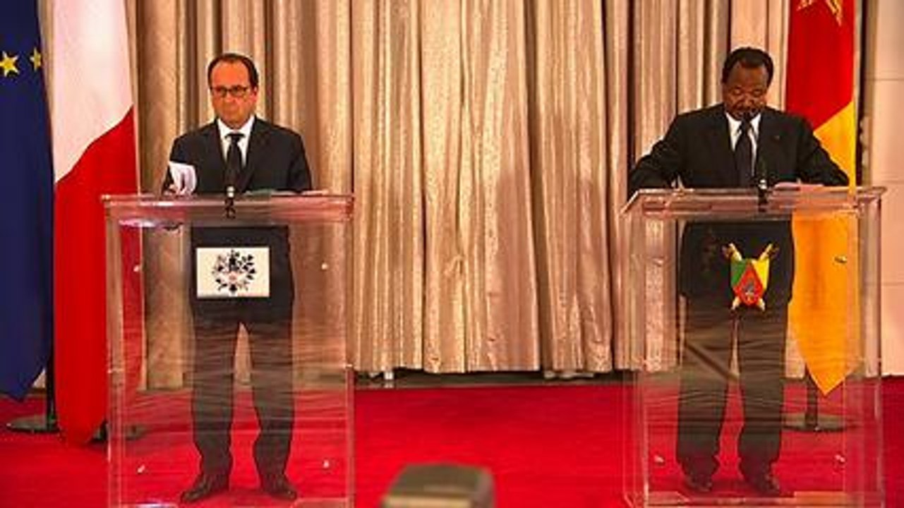 Conférence de presse avec Paul Biya à Yaoundé