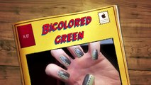 Nail art tutorial 87 - Bicolored green