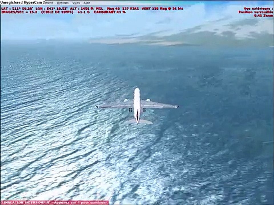 flight IY 626 crash landing in the Indian Ocean - How it should have gone -