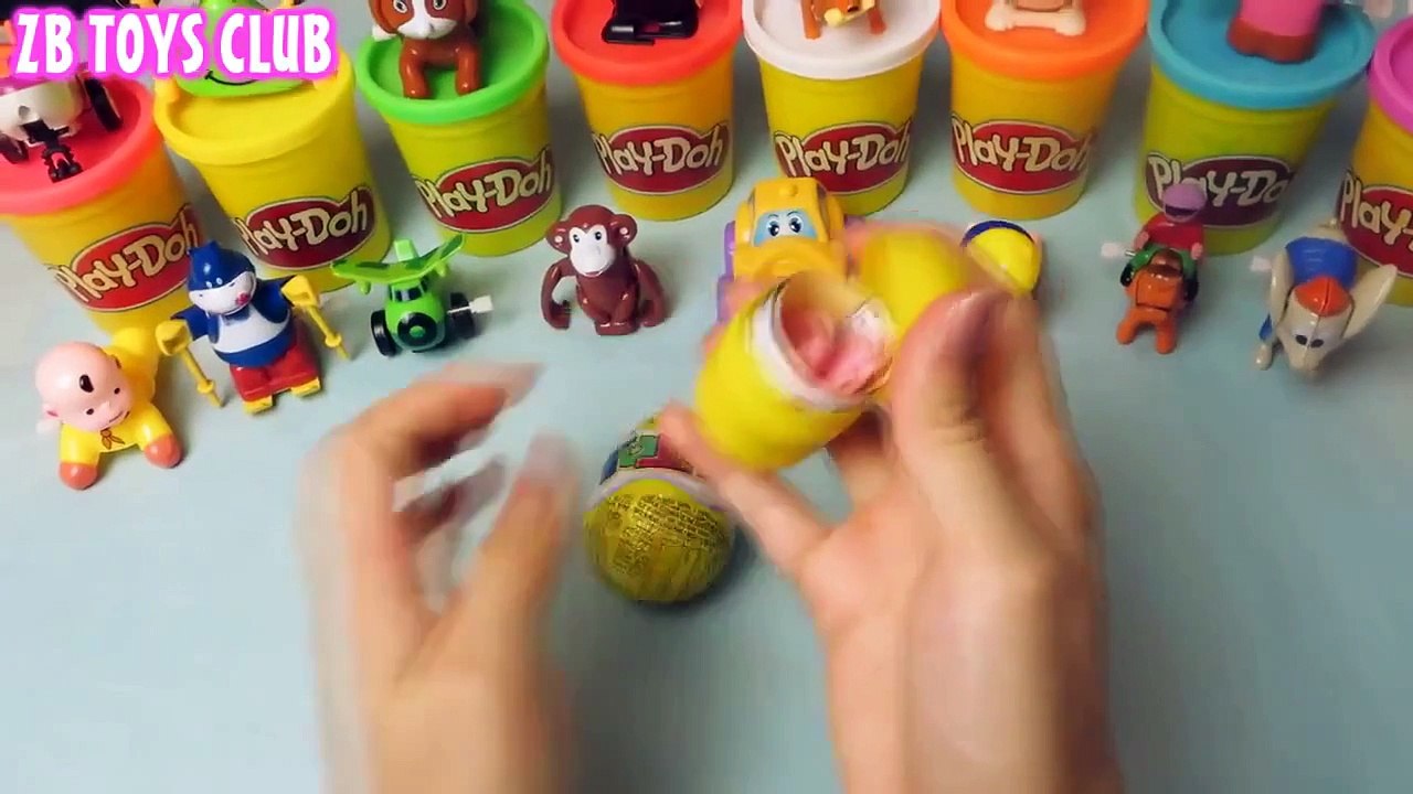 Play Doh Peppa Pig Kinder surprise eggs Mickey Mouse