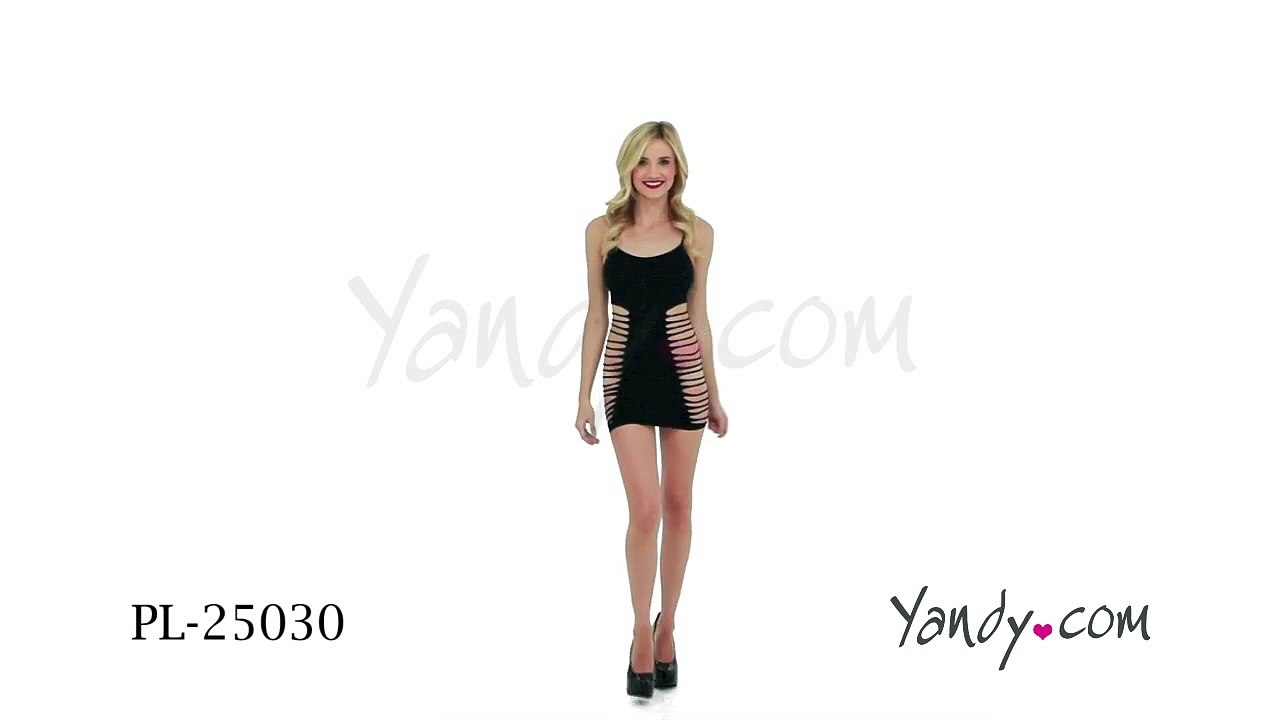 Seamless Side Slash Mini Dress PL 25030