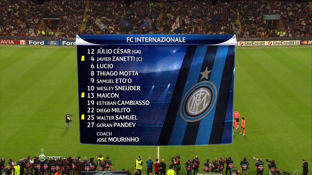 ملخص مباراة انتر ميلان 3-1 برشلونة - ذهاب نصف نهائي دوري ابطال اوروبا 2009/2010