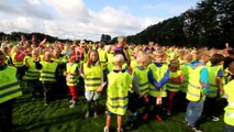 Første skoledag på Tønder Grundskole - og smil så lige til fotografen...