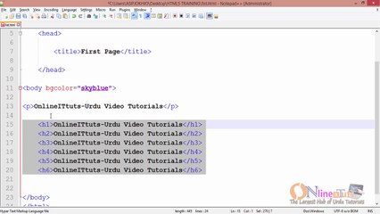 Complete HTML5 Video Tutorial in Urdu (Part-04)