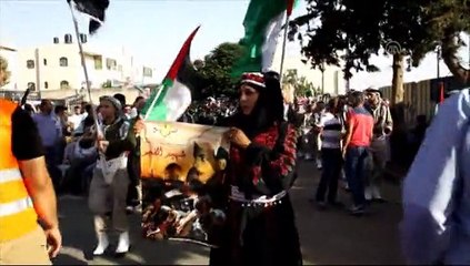 Protest in Jerusalem during the death anniversary of Palestinian boy