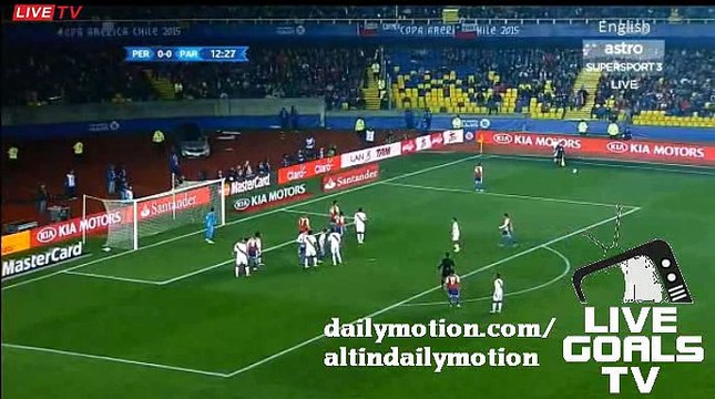 Vargas Amazing Free Kick Chance Peru 0-0 Paraguay