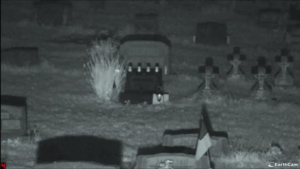 Ghost Face Appears At Andy Warhol Gravesite