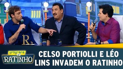 Celso Portiolli e Léo Lins invadem o Ratinho