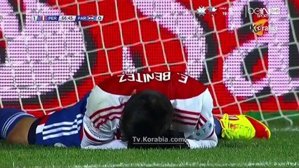 مدافع بيرو ينقذ مرماه بشجاعة من هدف مؤكد للباراجواي