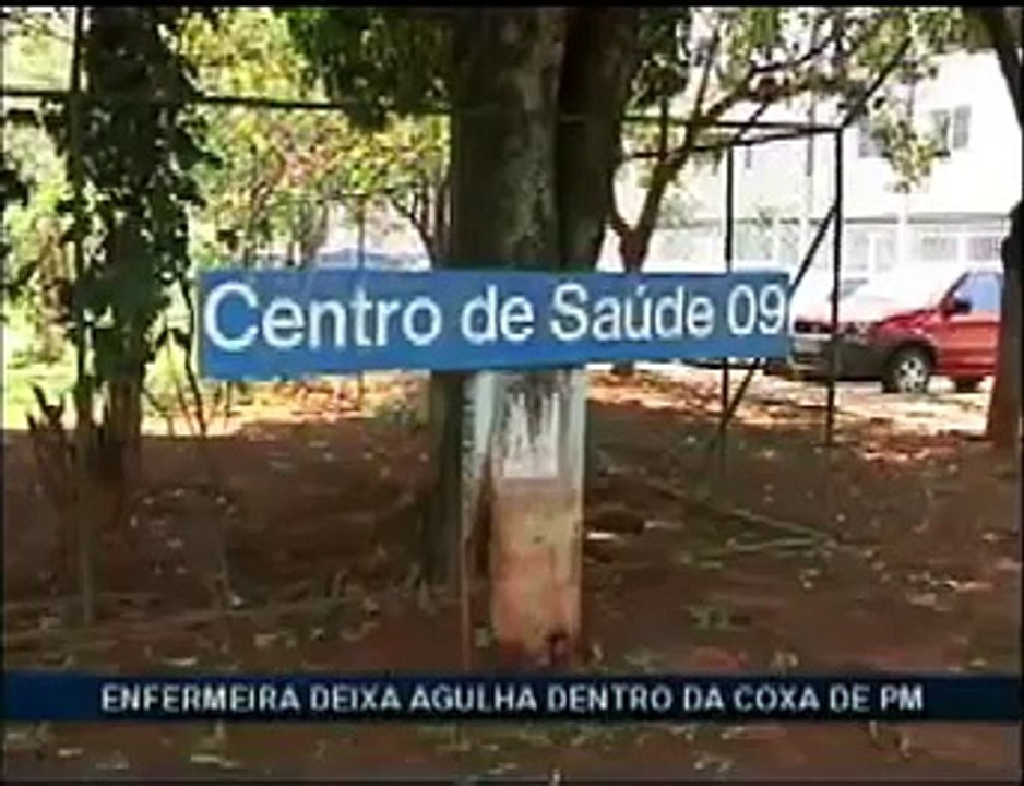 Agulha na perna